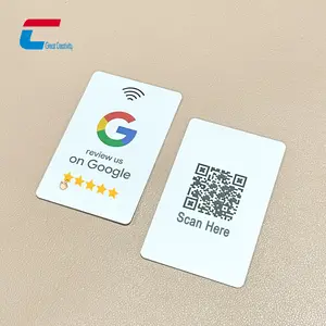 بطاقة مراجعة جوجل من دون جهة اتصال بشريحة NTAG213 215 216 قابلة للبرمجة QR