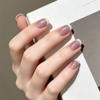 Lot de faux ongles carrés en ABS de qualité supérieure, à presser, faits à la main, avec colle, lime à ongles, emballage en boîte, vente en gros, prêt à expédier