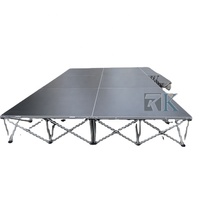 Système de scène pliable en aluminium, hauteur 40 cm, plateau en contreplaqué de 30 mm