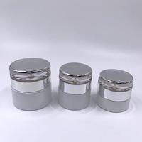 Precio de Fábrica, Envase de Vidrio de Lujo Dorado/Plateado de 20ml, 30ml, 50ml, 100ml para Crema/Suero para el Cuidado de la Piel, Gotas para Ojos, con Bomba y Pantalla, 100 Unidades