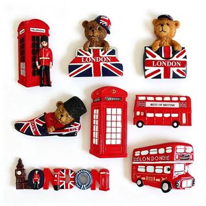 Aimant de réfrigérateur 3D personnalisé de Londres, Union Jack, bus rouge, cabine téléphonique, souvenir en polyrésine pour boutique de cadeaux britannique, vente en gros - Product Image 1