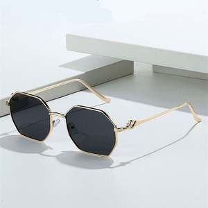 Gafas de Sol Octagonales con Marco Metálico Pequeño, Diseño Retro 2025, Logotipo Personalizado, Protección UV400, para Hombre y Mujer - Product Image 3