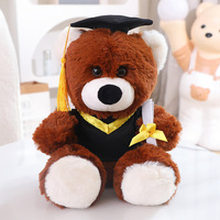 Boneka Wisuda Custom, Boneka Burung Hantu Dokter Berpakaian Topi, Boneka Lembut Isi Dakron, Hadiah Wisuda untuk Sekolah