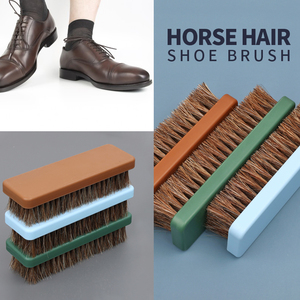 <span class=keywords><strong>Cepillo</strong></span> de limpieza de zapatos de <span class=keywords><strong>pelo</strong></span> de caballo <span class=keywords><strong>Cepillo</strong></span> de pulido brillante para botas de zapatos de cuero de fácil agarre - Product Image 5