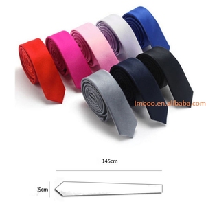 Cravate pour homme, prix d'usine en Chine, 5 cm, cravate fine, couleur unie, cravate en polyester, bleu royal, or, cravate de soirée, cravate formelle, cravate tendance - Product Image 4