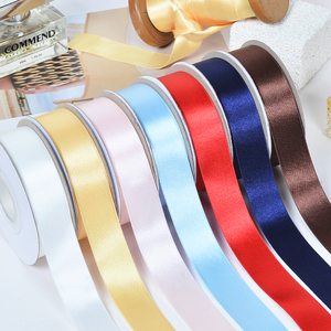 Ribest Polyester Tùy Chỉnh Đúp Side Satin <span class=keywords><strong>Ribbon</strong></span> 196 Màu Sắc 2-100 Mét Logo In Rolls Bán Buôn - Product Image 2