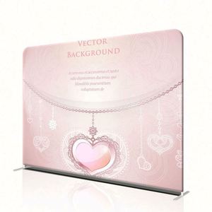 ฉากหลังกระดาษพกพาขนาด 10x10 ฟุต ดีไซน์หรูหราสีชมพูสไตล์เรโทร สำหรับงานแต่งงาน โบสถ์ ปลอกหมอน งานพิมพ์เลตเตอร์เพรส - Product Image 1