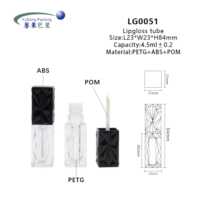 Vente en gros 4.5ml Base de brillant à lèvres transparente avec emballage personnalisé Tubes de baume à lèvres vides avec bouchon à vis Tubes de brillant à lèvres avec logo personnalisé