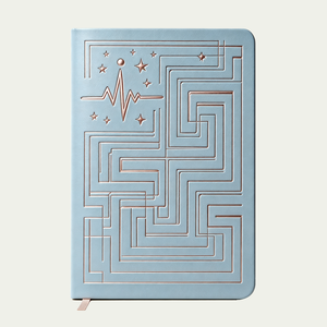 Carnet à couverture rigide en cuir PU Yalong A5 avec motif labyrinthe <span class=keywords><strong>ECG</strong></span> Star, lignes concaves et convexes, avec marque-page, 4 couleurs YLA5L001 - Product Image 6