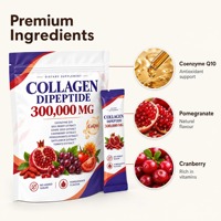 Poudre de peptides de collagène avec extrait de goji, de pépins de raisin, de canneberge, de CoQ10 et d'extrait de tomate blanche pour un soutien antioxydant