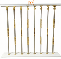 Haute Qualité Moderne Luxe Or Rd. Poteau d'escalier en Mg-aluminium de 20 mm, balustre métallique pour garde-corps de balcon intérieur, en stock