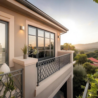 Barandilla de hierro forjado europea para pared, para villas, barandillas de balcón de alta gama, barandilla de patio forjada a mano