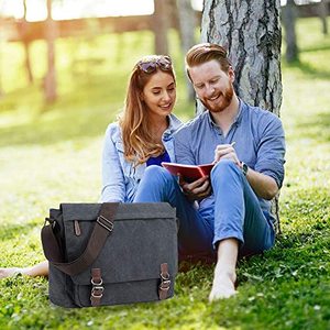 Sac messager pour <span class=keywords><strong>homme</strong></span> personnalisé de haute qualité, style rétro, en toile, <span class=keywords><strong>sacoche</strong></span> décontractée, porte-documents, plusieurs compartiments, pour l'université, les voyages, le quotidien - Product Image 6