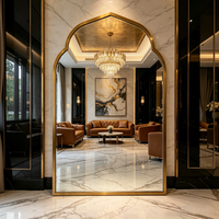 Miroir mural en fer forgé de haute qualité, compact, OEM, irrégulier, pour la décoration du salon et de la chambre, certifié CE