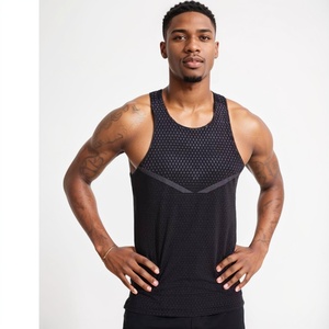 <b>Men</b> Mesh Shirt Sleeveless Running <b>Singlet</b> Dry Fit Gym Tank Top Bodybuilding Clothing for <b>Men</b> - Product Image 1