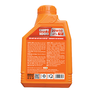 Aceite de motor NPOIL CARPO 1000 20W50 0,8L 1L Aceite base y aditivos premium para refrigeración y lubricación de motocicletas - Product Image 4