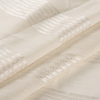 Foulard pour enfants en tissu jacquard polyester chiffon fil argenté B9, élégant, fluide, infroissable et respirant