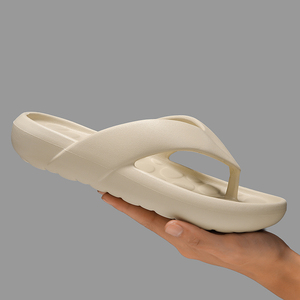 Women Beige EVA <b>Slides</b> Open Toe Cushioned Summer Outdoor Sandals - Product Image 1