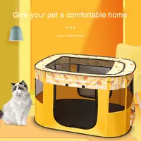 Vente en gros de portail et de maison pour animaux de compagnie pliable et respirant avec grand espace multifonctionnel pour chats et chiens avec fermeture à bouton
