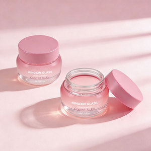 50g Produsen Grosir Kemasan Stoples Kosmetik Kustom Mewah Stoples Kaca Kosmetik Mulut Lebar Kosong dengan Tutup - Product Image 4