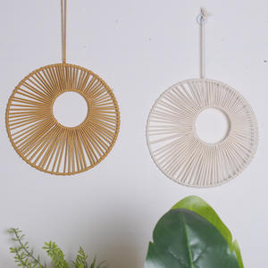 Tapisserie faite à la main Boho Home Decor Items Art Circle Macrame Wall Hanging Dream Catcher Outdoor Decoration - Product Image 3