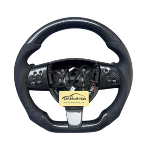 Volante de Coche GM.Modi-Hub de Cuero y Fibra de Carbono de 3 Radios para <span class=keywords><strong>Jaguar</strong></span> 2008-2015 XF / 2007-2009 <span class=keywords><strong>XK</strong></span> XKR - Product Image 1