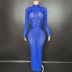 Novance Y2507-LSE Vestidos casuais de noiva para casamento, vestido de noiva feito com diamantes, strass e cristal, fabricantes para roupas alfandegárias