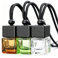 Bouteille en verre vide pour diffuseur de parfum de voiture suspendu, mini, couleur dégradée personnalisée, 8ml 10ml, pour huiles essentielles d'aromathérapie, vente en gros