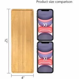 Wholesale Custom Long Wooden Tray Breakfast Tray Oval Wooden Tray Classic Acacia Wooden Tray Multi-functional Snack Tray