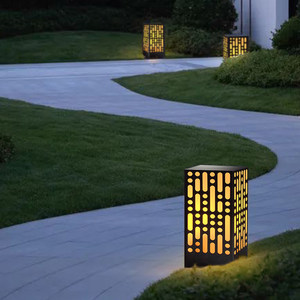 Lampe de jardin moderne minimaliste pour extérieur, IP65, étanche, LED, pour villa, cour, lampe décorative - Product Image 1