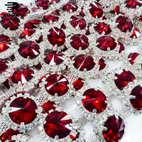 Yardas de cadena de cristal apliques de diamantes de imitación de cristal redondo para moda gran oferta 10 30 Zapatos de vestir de mujer decoraciones para zapatos de boda