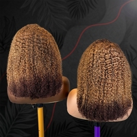 Peluca frontal de encaje 13*4 de cabello humano virgen de doble densidad, cabello humano brasileño original sin procesar SDD, peluca frontal de encaje con rizos Pissy.