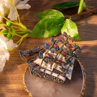 Broche de luxe médiévale en strass, motif libellule, design lourd, bijoux pour femmes, accessoires vestimentaires, épingles, cadeaux
