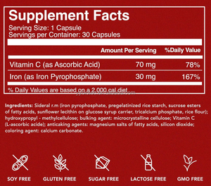 Suplemento de Hierro Natural de Buena Eficiencia, Suplemento de Hierro Vegano <span class=keywords><strong>con</strong></span> Cápsulas de Vitamina C para el Apoyo de las Células Rojas del <span class=keywords><strong>Sangre</strong></span> - Product Image 5