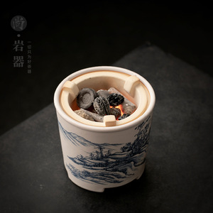 กาน้ำชาเซรามิกสีขาวสไตล์เรโทร พร้อมตัวกรอง ทนความร้อน ใช้ชงชาได้ - Product Image 4