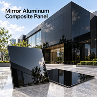 Panneau composite en aluminium miroir argenté 3 mm 4x8 pieds, plaque ACP pour murs intérieurs décoratifs