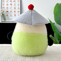 Jouet en peluche en polyester amusant et mignon, motif petit poussin de bambou Kung Fu, poupée créative culturelle d'aire touristique, figurine pour machine à griffes d'arcade