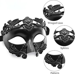 Masque de <span class=keywords><strong>mascarade</strong></span> pour couple - Masque romain grec pour homme et masque vénitien en métal pour femme pour bal masqué, Mardi Gras, Halloween - Product Image 5