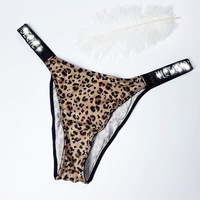 VS Secret Style Sexy eau diamant intérieur hanche string slips pour dames couleur unie mince Nylon tricoté culotte taille basse