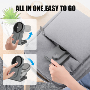 Soporte de cargador inalámbrico multifuncional 3 en 1 Carga rápida de 15W para reloj de teléfono/<span class=keywords><strong>AirPods</strong></span>, almohadilla plegable portátil - Product Image 3