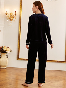 Autunno/inverno <span class=keywords><strong>pigiama</strong></span> in velluto due pezzi stile <span class=keywords><strong>donna</strong></span> di alta qualità dolce abito da casa in pizzo - Product Image 3