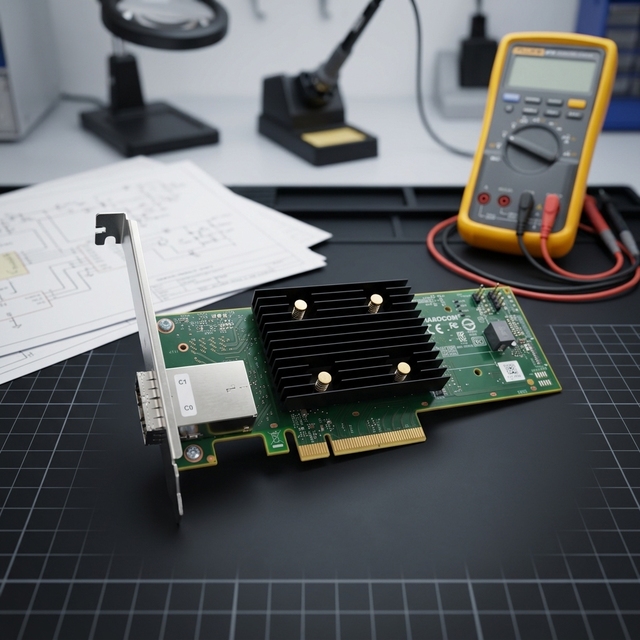 LSI 9500-8e 12Gb/s SAS HBA Network Adapter Card PCIe X8 Gen 4.0 WiFi Interface for Servers