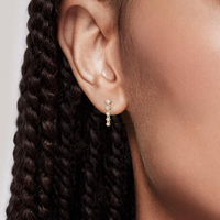 Boucles d'oreilles pendantes en or jaune 9K 10K 14K 18K certifiées IGI TELULA avec diamants de laboratoire ronds sertis à griffes pour femmes