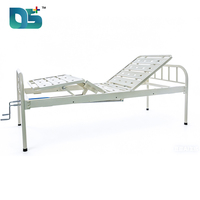 Lit médical portable en fer de style moderne avec dossier inclinable manuel à 2 manivelles pour patient, idéal pour les hôpitaux
