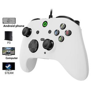 Controlador <span class=keywords><strong>con</strong></span> Cable para PC/P3/box/teléfono, Joystick para Juegos <span class=keywords><strong>con</strong></span> Doble Vibración, Sensor de Movimiento, Botones de Activación Turbo y Macro Programables - Product Image 1