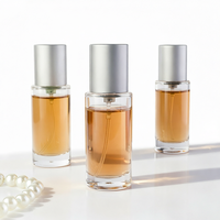 Flacon pulvérisateur cylindrique en verre vide de 35 ml pour parfum, avec bouchon en aluminium électroplaqué or/argent/noir, diffuseur à bâtonnets – Vente en gros