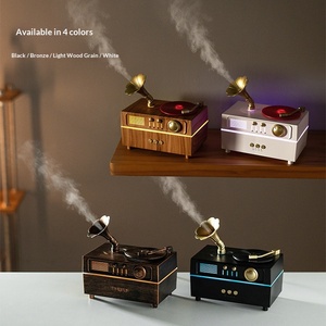 Retro Rotating Phonograph USB Humidifier with for for Ultrasonic Atomizer Low-Capacity Aroma <strong>Diffuser</strong> 2-8 Hours Timing - Product Image 4