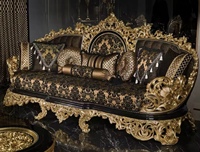 Canapé King Size de Luxe, Design Baroque, Meubles de Style Antique Royal Classique, Ensembles de Canapés pour Salon