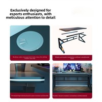 Bureau d'ordinateur de jeu PC moderne, modèle 2026, design simple, forme carrée, pour la maison, le bureau ou la chambre, fabriqué en Chine