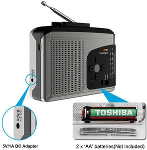 Portable Cassette <b>Player</b> with AM/FM Radio, Built-In Speaker and Standalone <b>MP3</b> Conversion - Product Image 4
